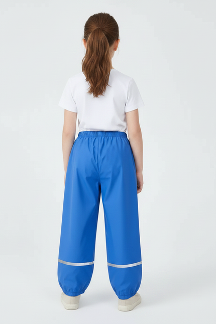 Pantalon Fluide Bleu Imperméable Réfléchissant Enfant - Polyester - vue 2