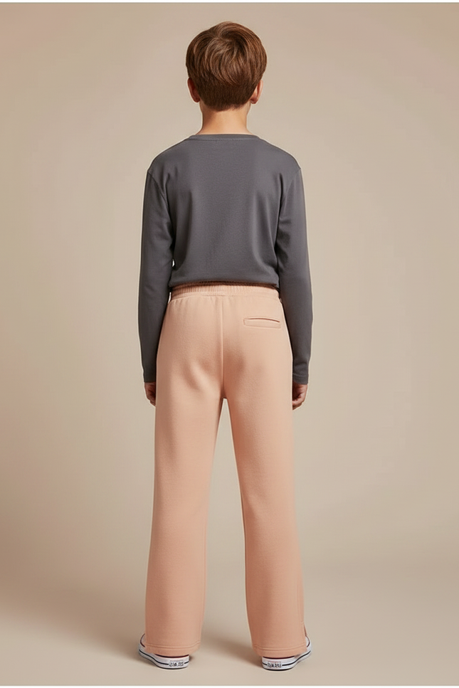 Pantalon Fluide Pêche Ample Décontracté Enfant - Orange Molleton - vue 2