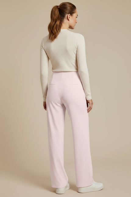 Pantalon Fluide Lycra Femme - Rose Polyester - vue 2