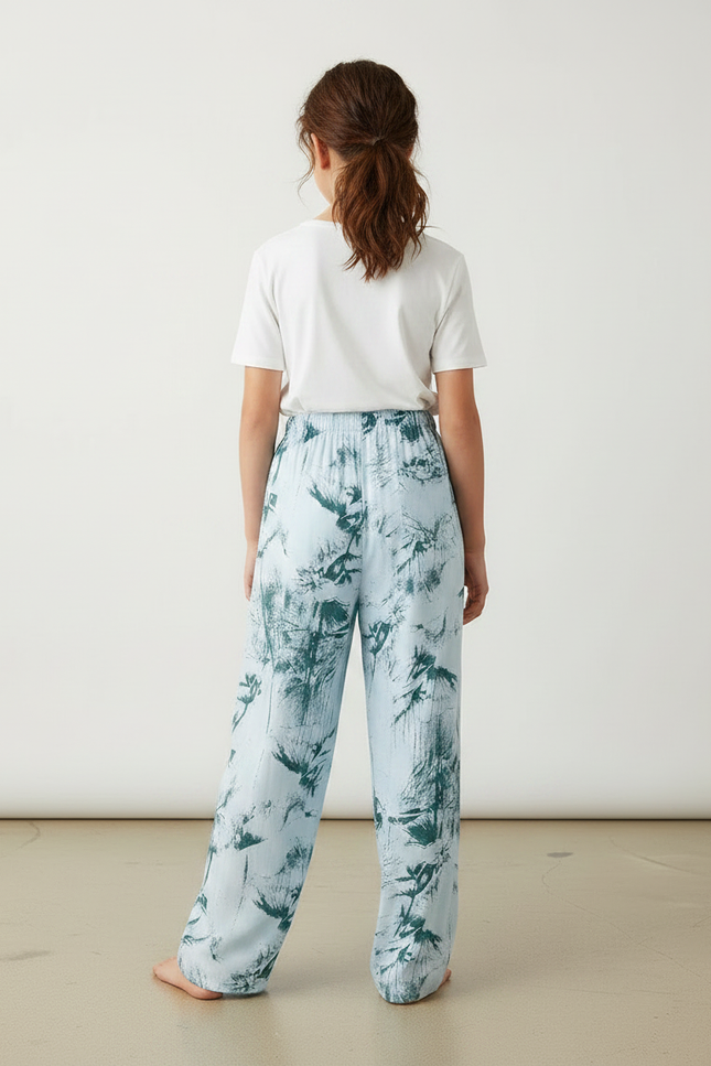 Pantalon Fluide Imprimé Tropical Ample Confortable Léger - Viscose - vue 2