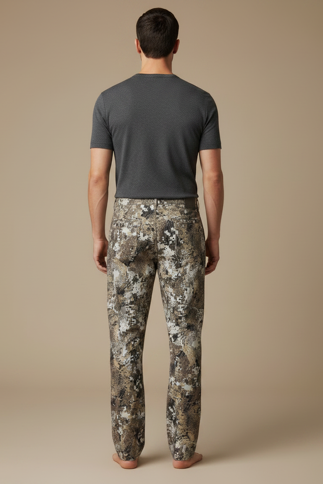 Pantalon Fluide Camouflage Ample Décontracté Homme - Multicolore Polyester - vue 2
