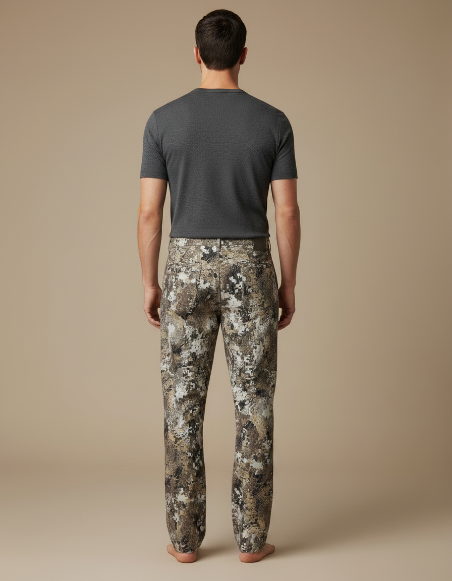 Pantalon Fluide Camouflage Ample Décontracté Homme - Multicolore Polyester - vue 2