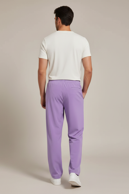 Pantalon Fluide Violet Ample Décontracté Homme - Polyester - vue 2