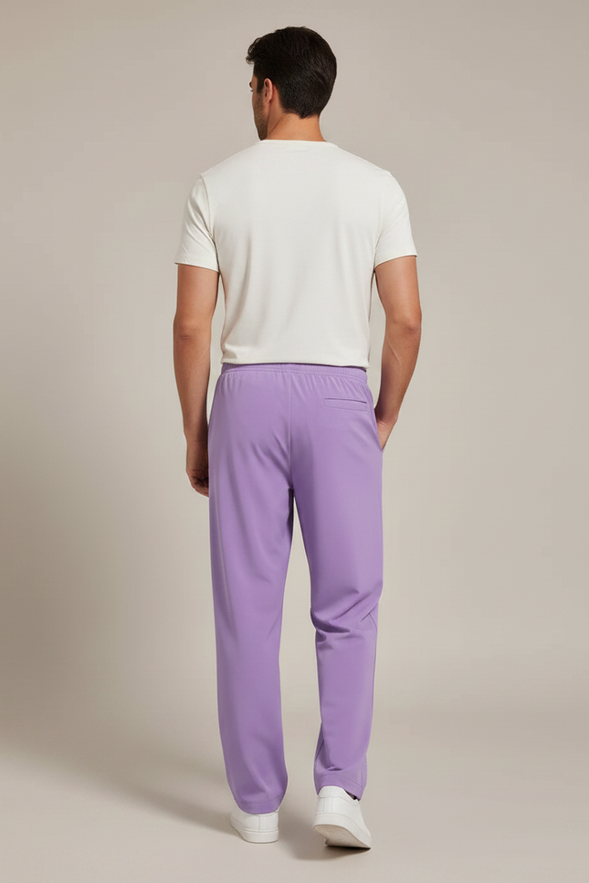 Pantalon Fluide Violet Ample Décontracté Homme - Polyester - vue 2