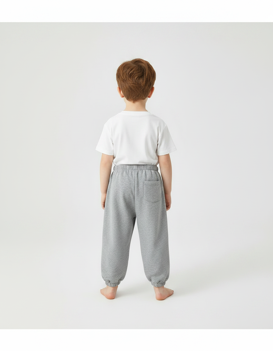 Pantalon Fluide Bebe - Gris Molleton - vue 2