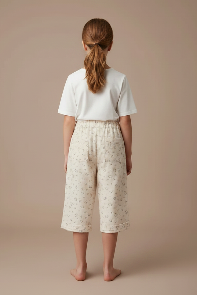 Pantalon Fluide À Motif - Beige Molleton - vue 2