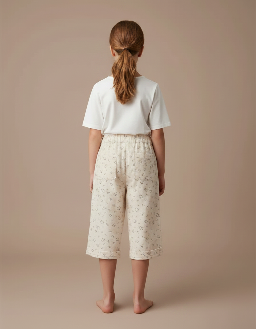 Pantalon Fluide À Motif - Beige Molleton - vue 2