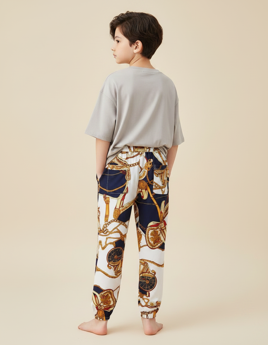 Pantalon Fluide Imprimé Foulard - Viscose - vue 2