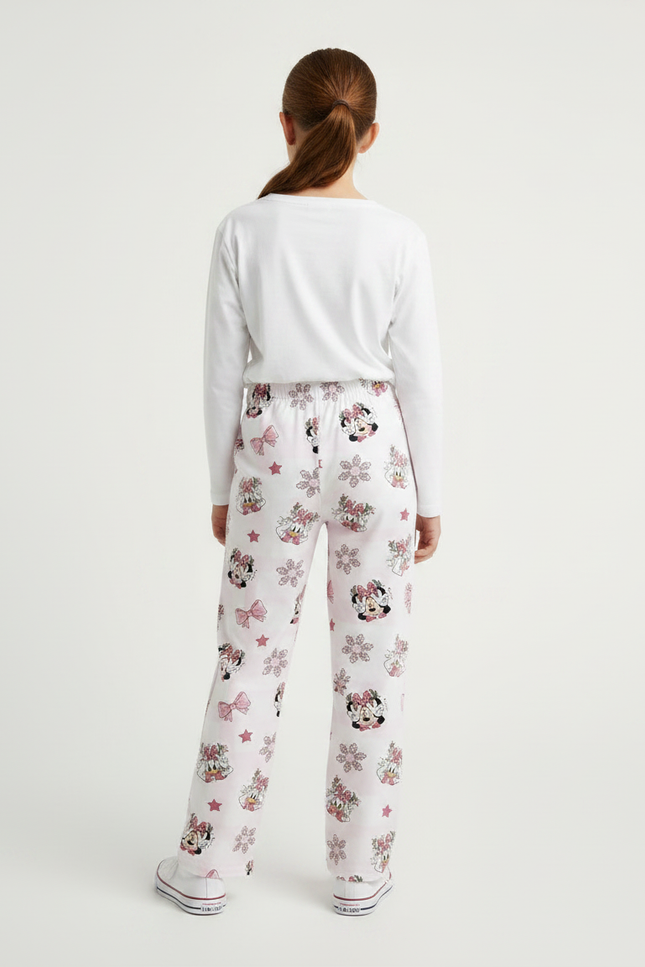 Pantalon Fluide Rose Minnie Daisy Confortable Ample - Molleton - vue 2