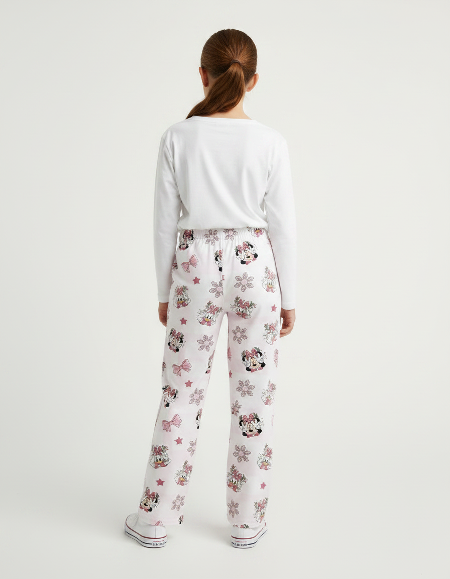 Pantalon Fluide Rose Minnie Daisy Confortable Ample - Molleton - vue 2