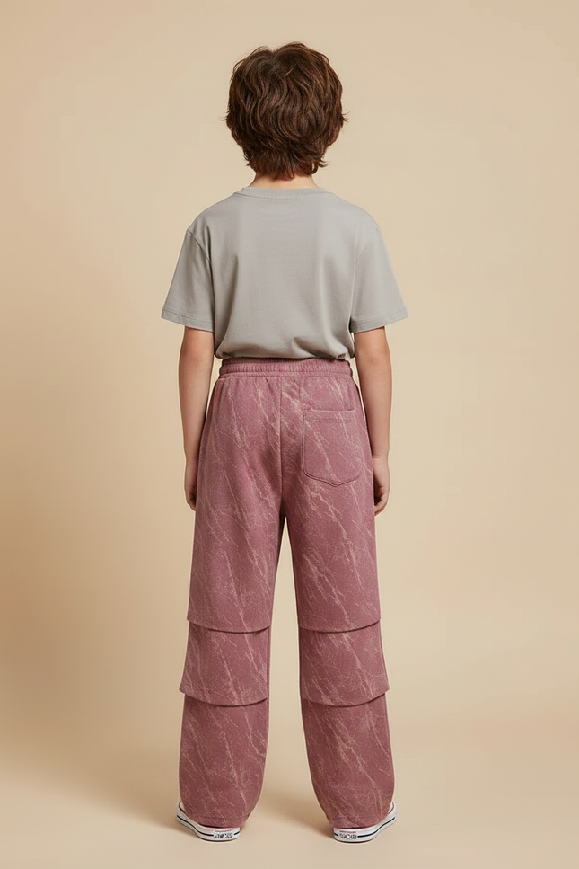 Pantalon Fluide Rose Superposé Ample Décontracté Enfant - Molleton - vue 2