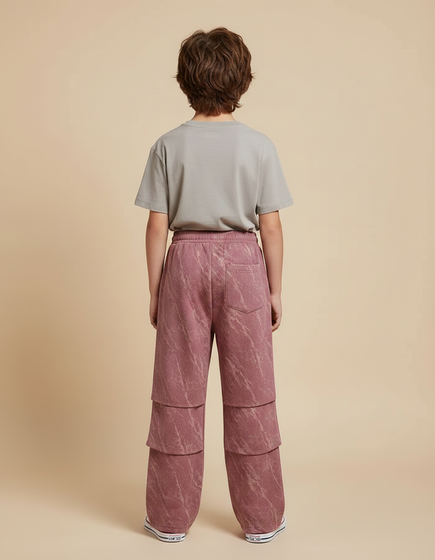 Pantalon Fluide Rose Superposé Ample Décontracté Enfant - Molleton - vue 2