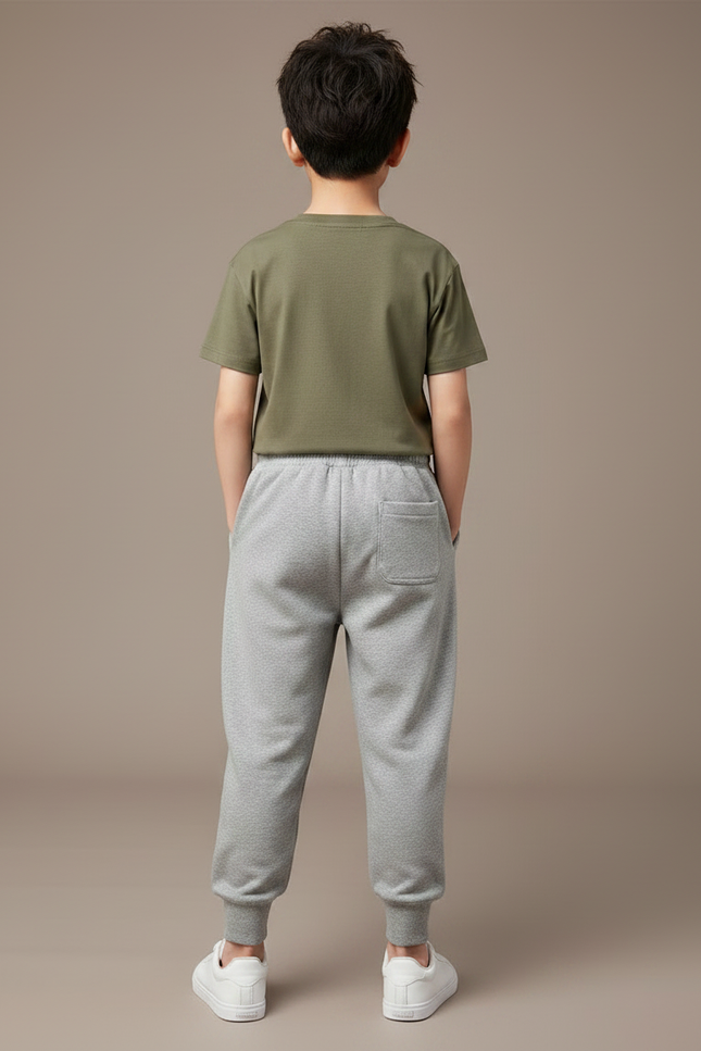 Pantalon Fluide Gris Coton Ample Décontracté Garçon Éclair - Molleton - vue 2