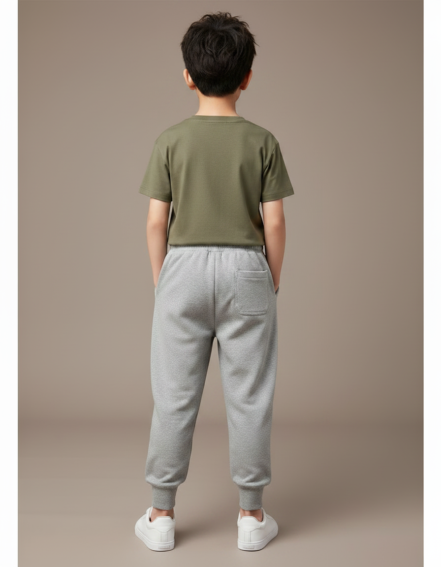 Pantalon Fluide Gris Coton Ample Décontracté Garçon Éclair - Molleton - vue 2