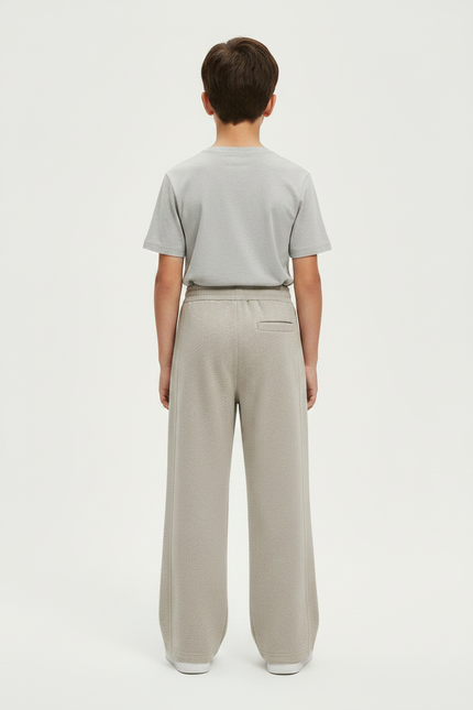Pantalon Fluide Gris Ample Décontracté Enfant - Molleton - vue 2