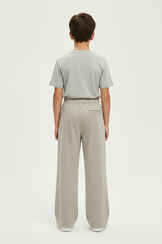 Pantalon Fluide Gris Ample Décontracté Enfant - Molleton - vue 2