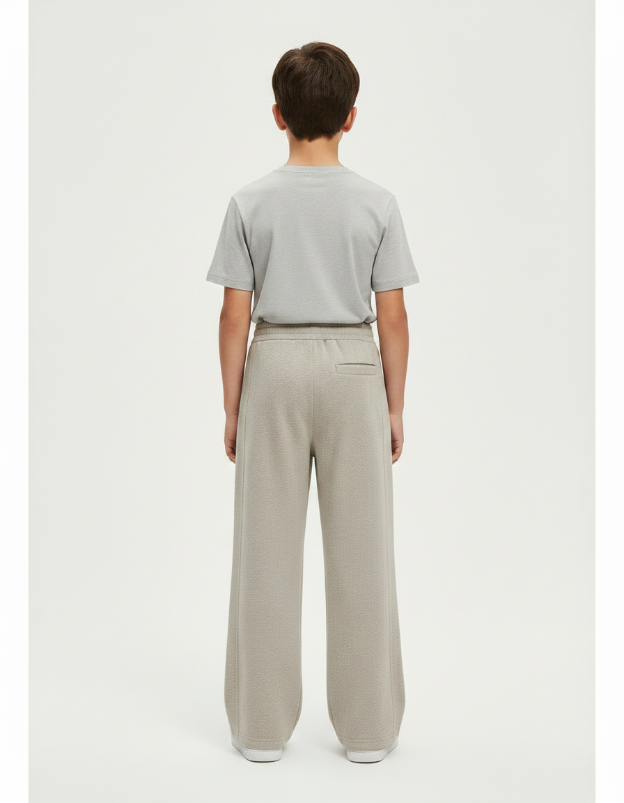 Pantalon Fluide Gris Ample Décontracté Enfant - Molleton - vue 2
