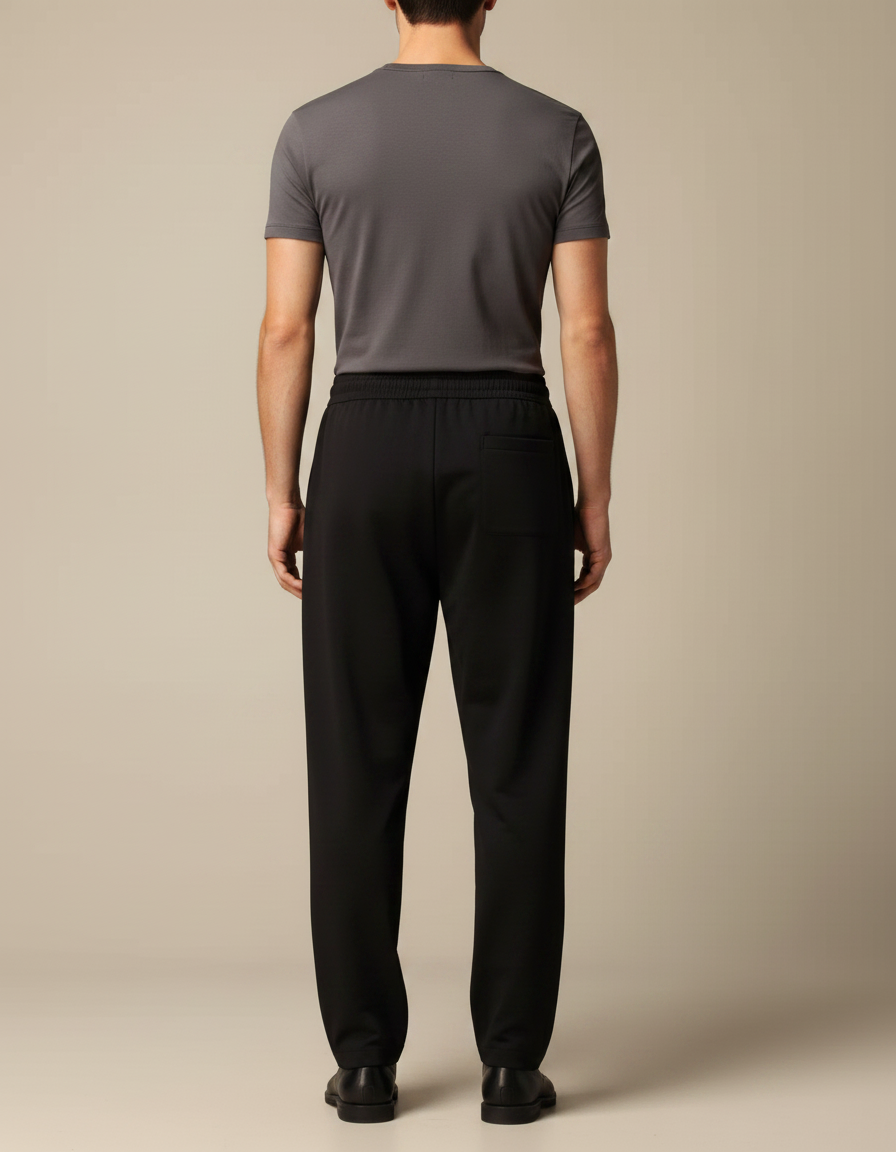 Pantalon Fluide Noir Ample Confortable Homme - Viscose - vue 2