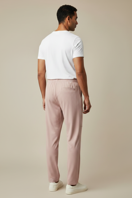 Pantalon Fluide Rose Homme Décontracté Léger - Polyester - vue 2