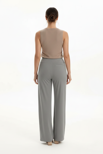 Pantalon Sport Fluide Femme - Gris Maille - vue 2