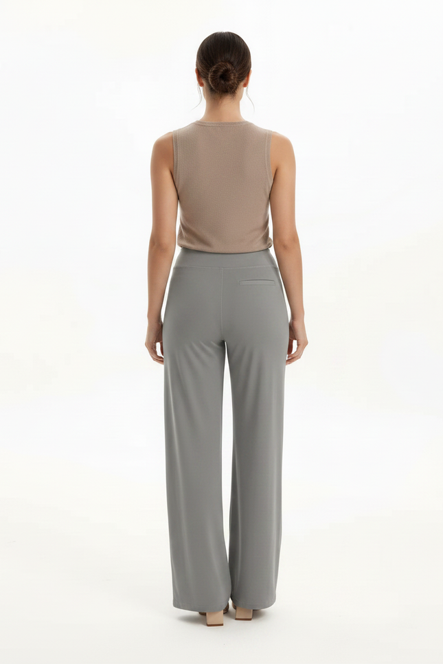 Pantalon Sport Fluide Femme - Gris Maille - vue 2
