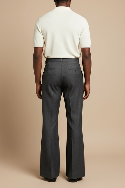 Pantalon Fluide Flare - Gris Laine - vue 2