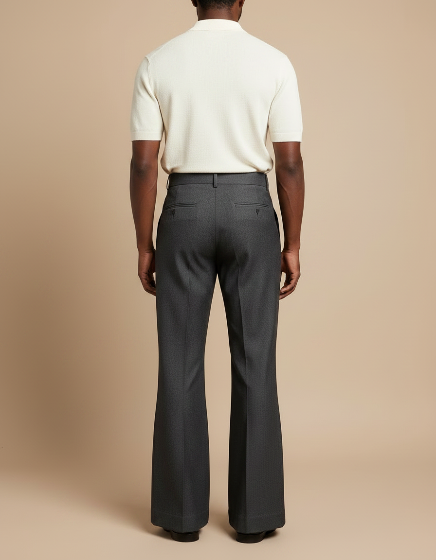 Pantalon Fluide Flare - Gris Laine - vue 2