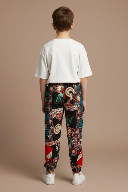 Pantalon Fluide Exotique - Multicolore Viscose - vue 2