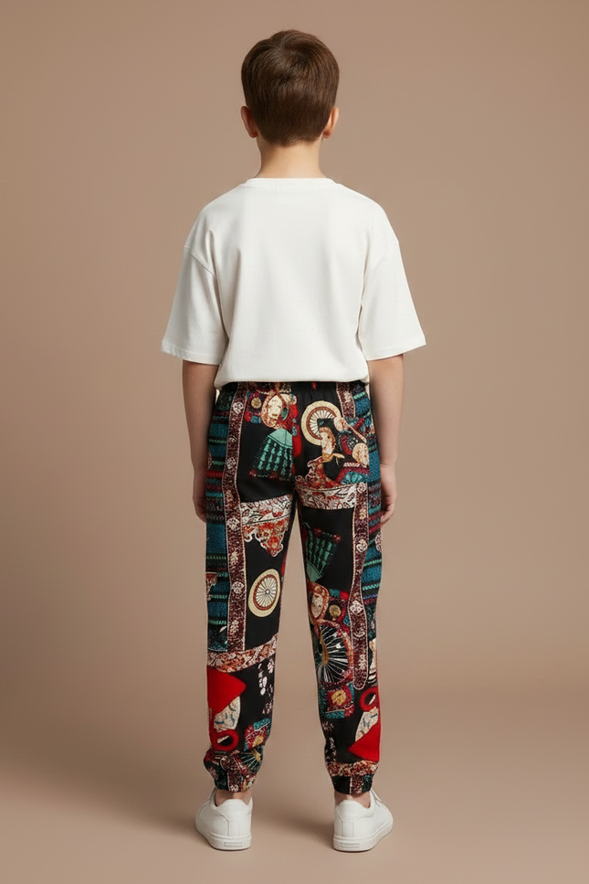 Pantalon Fluide Exotique - Multicolore Viscose - vue 2