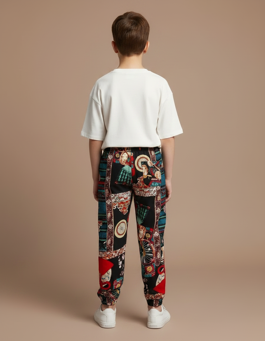 Pantalon Fluide Exotique - Multicolore Viscose - vue 2