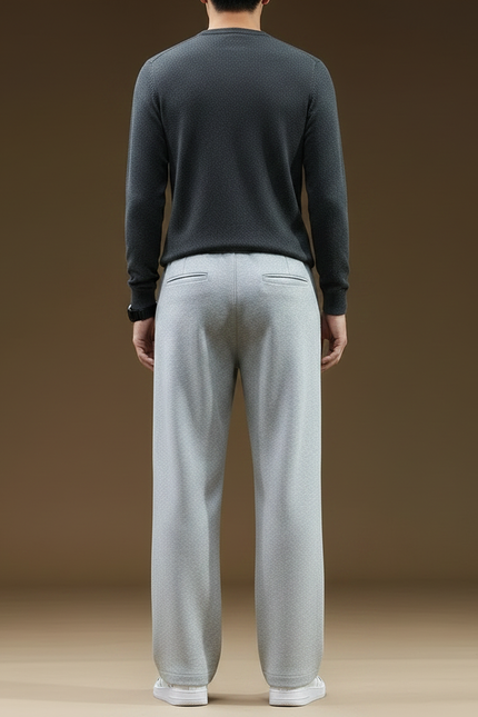 Pantalon Fluide Gris Coton Cargo Ample Homme - Molleton - vue 2