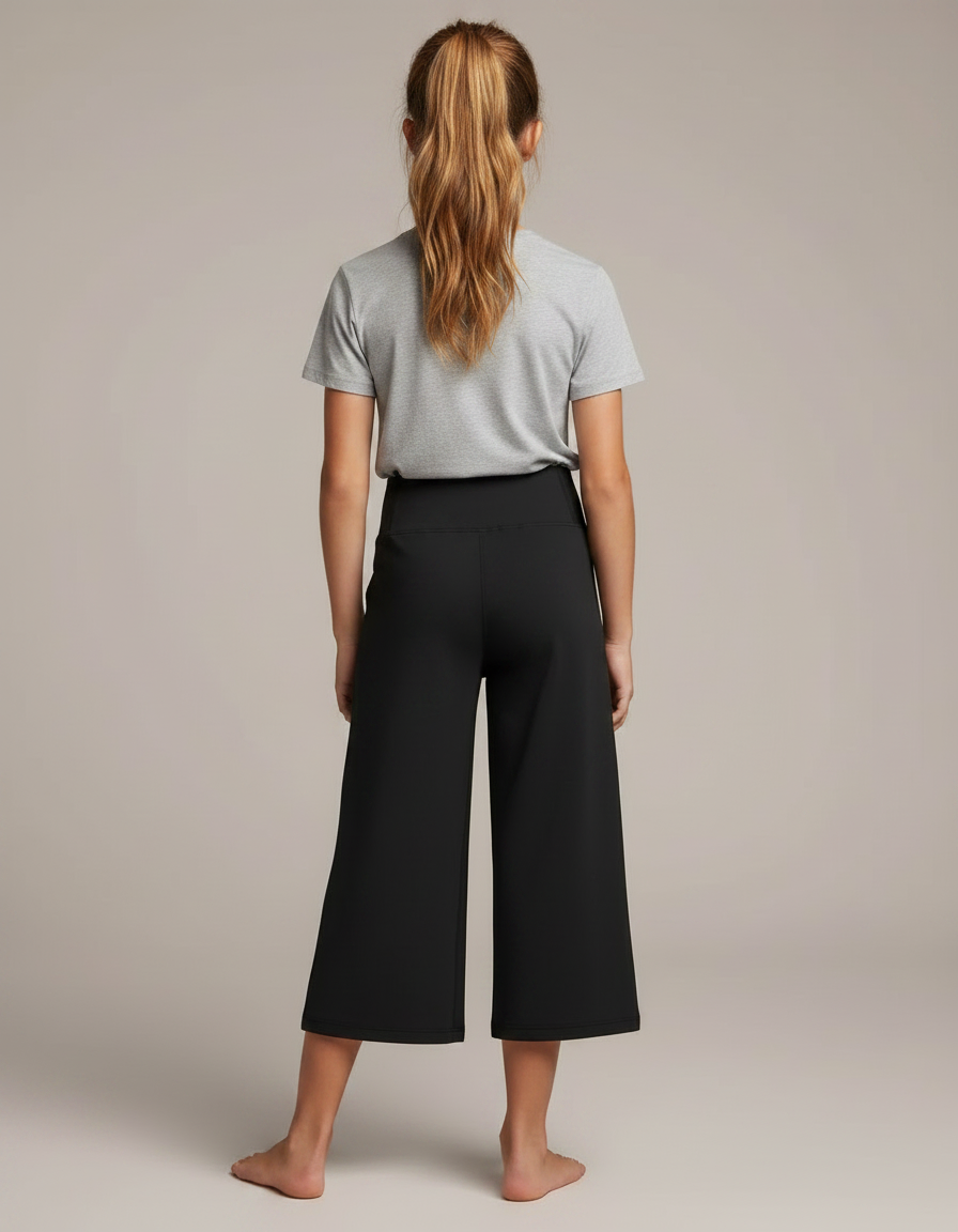 Pantalon Fluide Noir Ample Confortable Enfant - Maille - vue 2