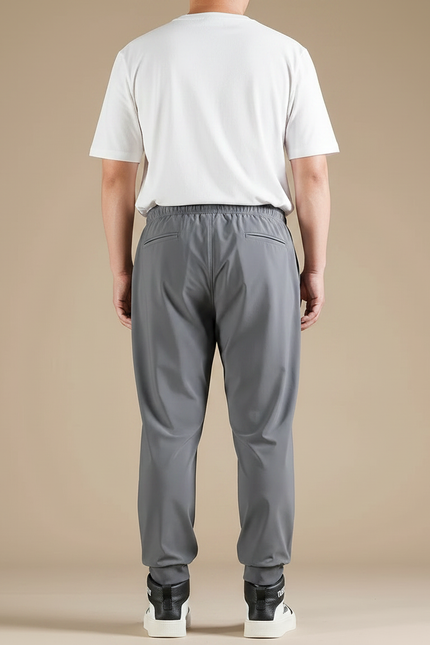 Pantalon Fluide Gris Homme Décontracté Sport Léger - Polyester - vue 2
