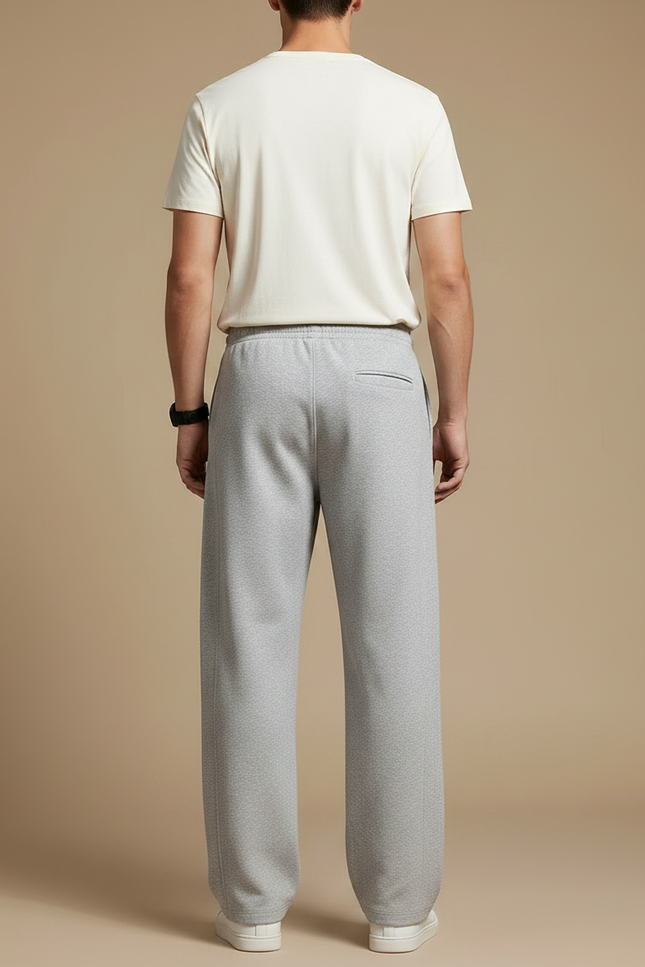 Pantalon Fluide Gris Ample Sport Cordon Homme - Molleton - vue 2