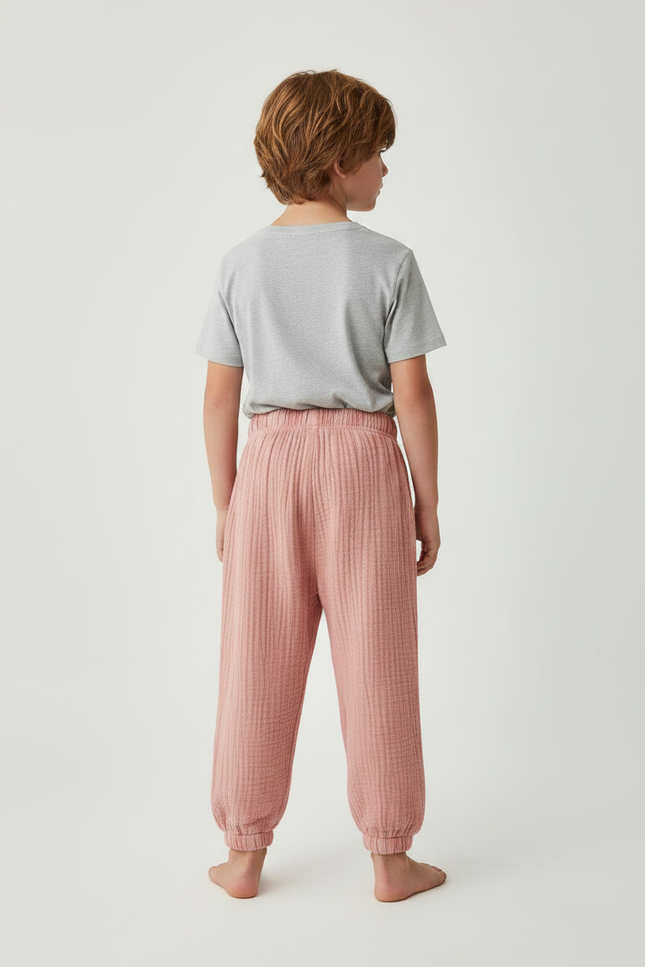Pantalon Fluide Corail - Rose Coton - vue 2