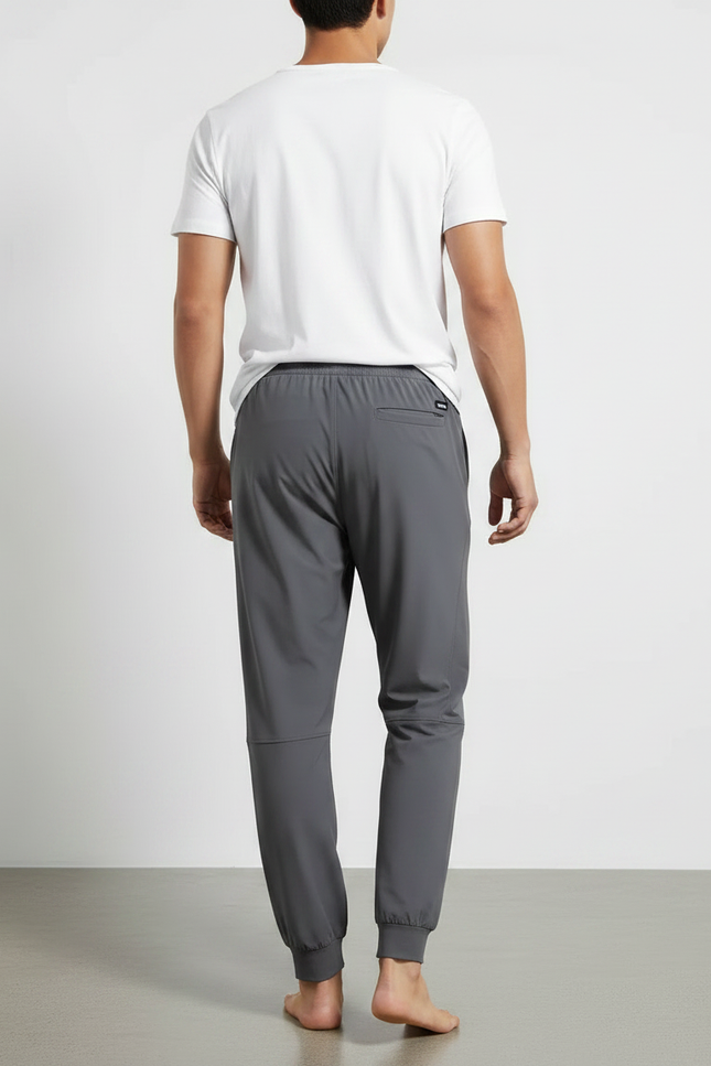 Pantalon Fluide Gris Homme Sport Jogger Confortable - Polyester - vue 2