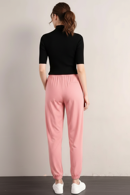 Pantalon Fluide Femme Rose - Viscose - vue 2