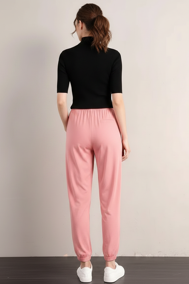 Pantalon Fluide Femme Rose - Viscose - vue 2