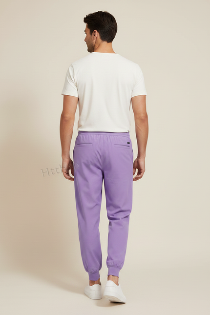 Pantalon Fluide Violet Jogger Respirant Homme - Polyester - vue 2