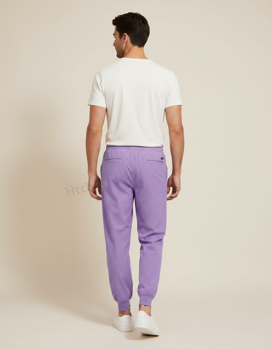 Pantalon Fluide Violet Jogger Respirant Homme - Polyester - vue 2