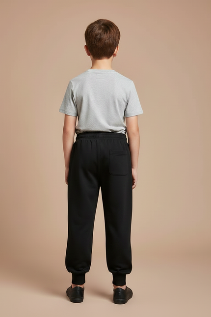 Pantalon Fluide Noir Ample Imprimé Papillon Fleurs - Molleton - vue 2