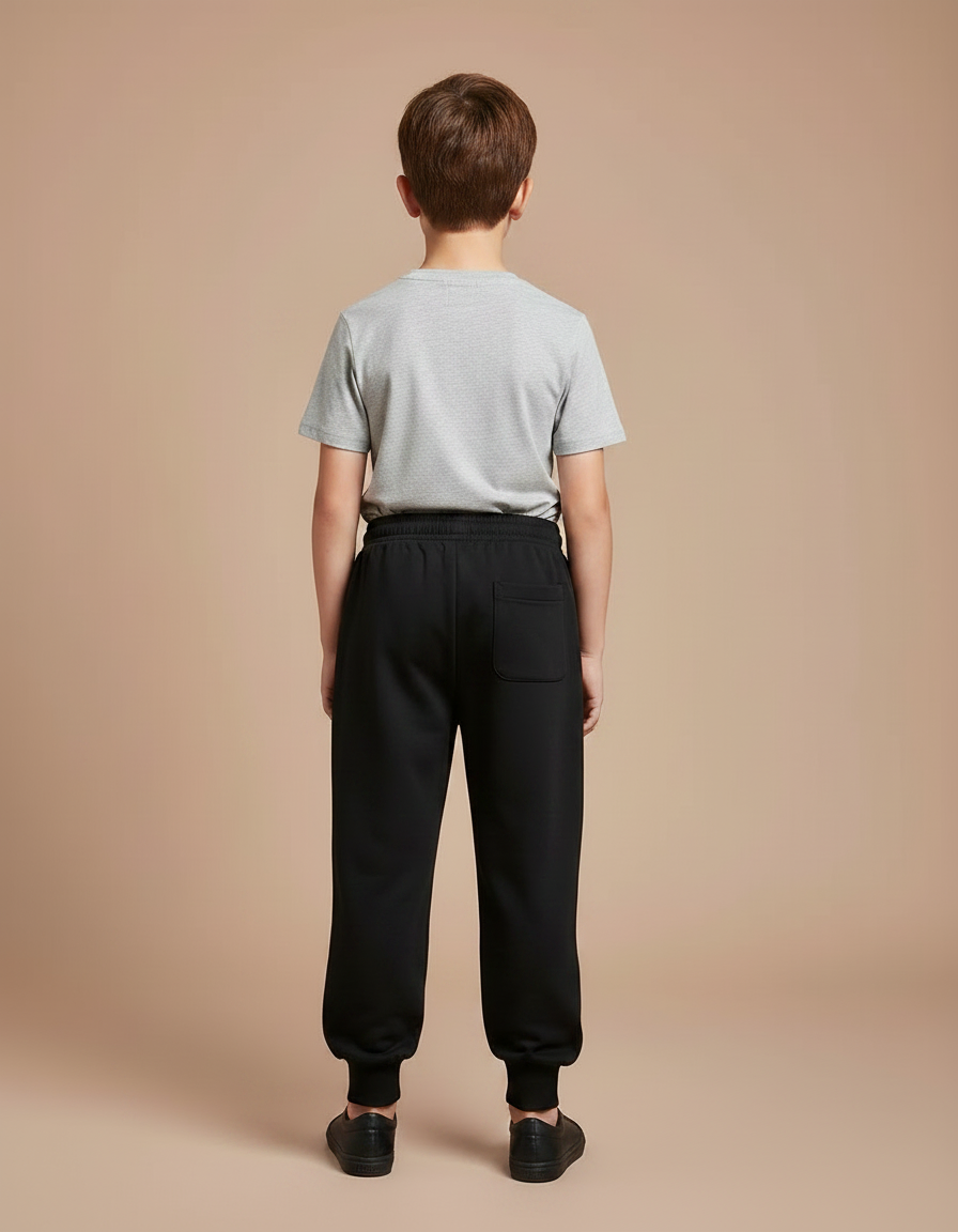 Pantalon Fluide Noir Ample Imprimé Papillon Fleurs - Molleton - vue 2