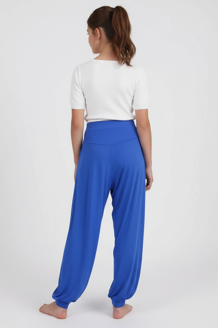 Pantalon Fluide Bleu Harem Ample Confortable Fille - Viscose - vue 2
