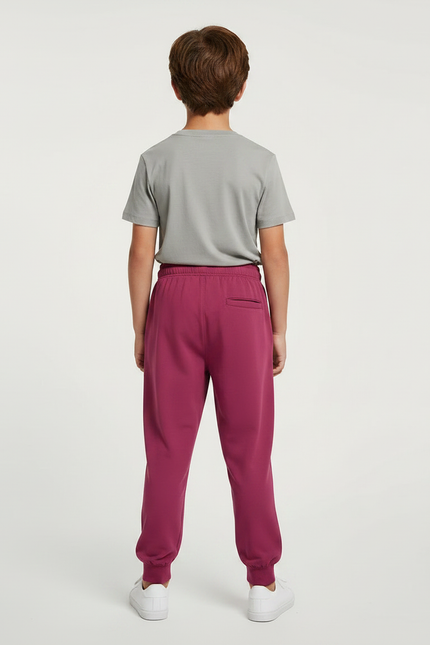 Pantalon Fluide Bordeau Ample Cordon Enfant - Bordeaux Molleton - vue 2