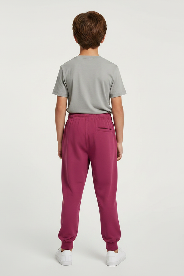 Pantalon Fluide Bordeau Ample Cordon Enfant - Bordeaux Molleton - vue 2