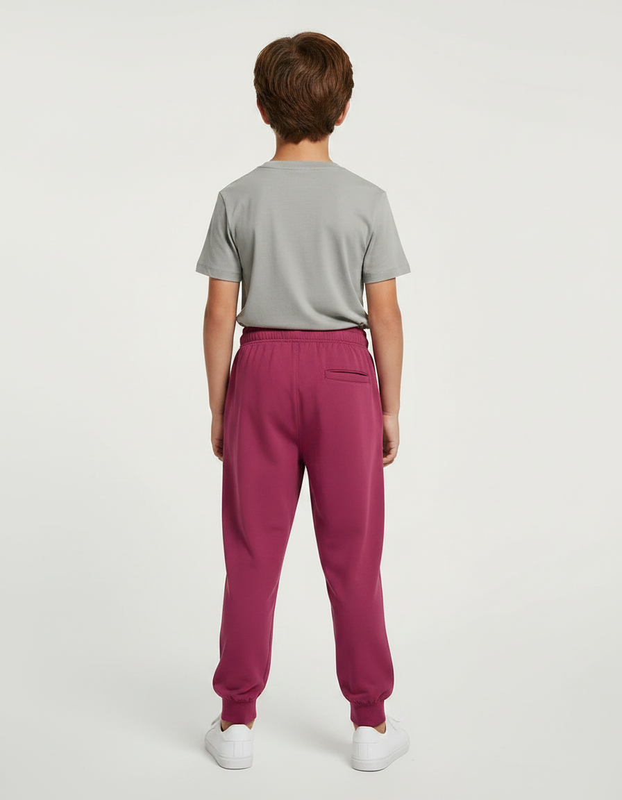 Pantalon Fluide Bordeau Ample Cordon Enfant - Bordeaux Molleton - vue 2