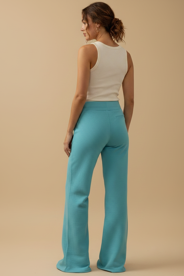 Pantalon Fluide Bleu Ample Confortable Décontracté - Molleton - vue 2