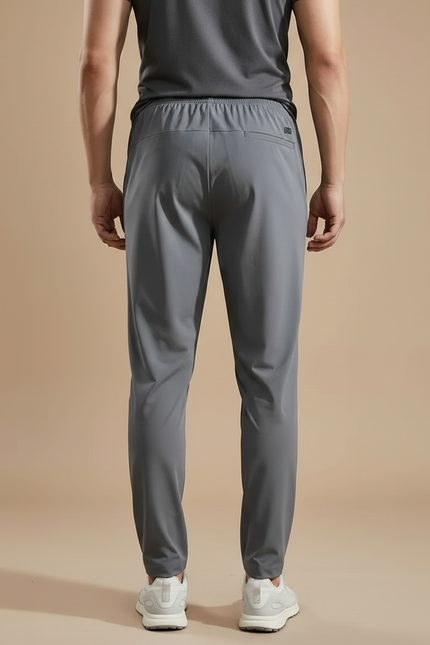 Pantalon Fluide Gris Sport Décontracté Homme Cordon - Polyester - vue 2