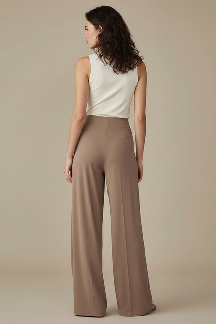 Pantalon Fluide Danse Femme - Marron Viscose - vue 2