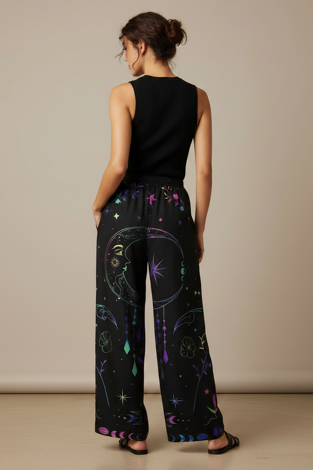Pantalon Fluide Femme Imprimé Grande Taille - Satin - vue 2
